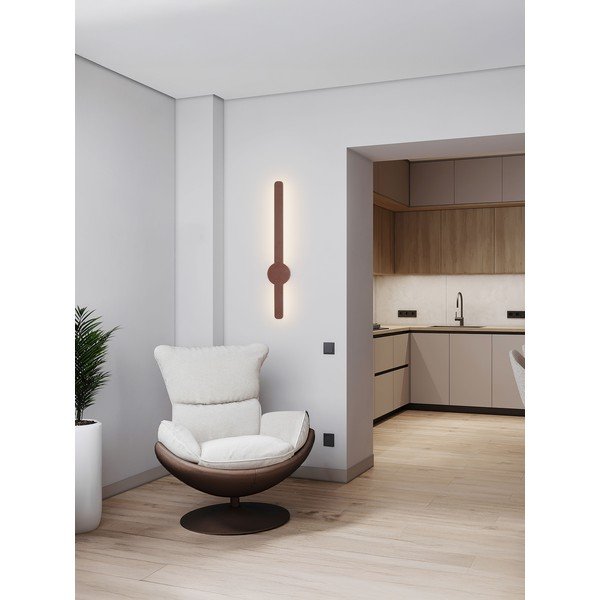 Brūna alumīnija LED sienas lampa Norei – Nova Luce-image-3