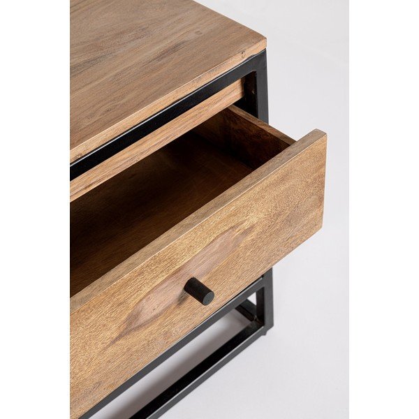 Dabīga toņa indiešu rožkoka masīvkoka TV galdiņš 175x50x45 cm Nartan – Bizzotto-image-1