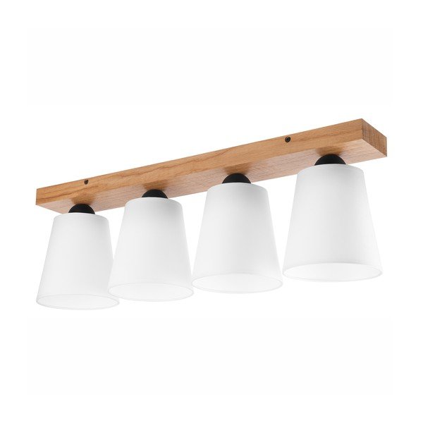 Balta griestu lampa ar auduma abažūru ø 15 cm Lula – LAMKUR