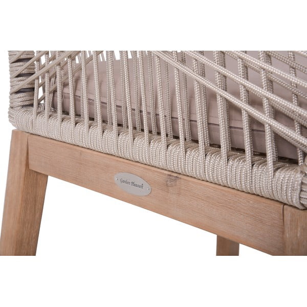 Bēšs masīvkoka dārza krēsls Pomona – Garden Pleasure-image-2