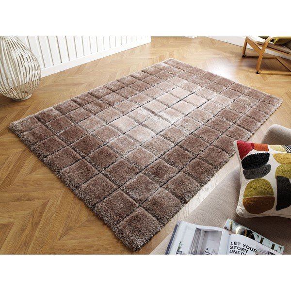 Brūns paklājs Flair Rugs Cube, 120 x 170 cm-image-4