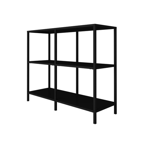 Melns metāla plaukts Canett Lite, platums 100 cm-image-3