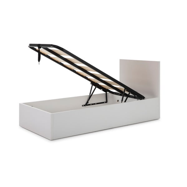 Balta gulta ar uzglabāšanas vietu un režģi 90x190 cm Kronos – Marckeric-image-3