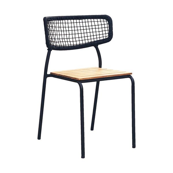 Melni metāla dārza krēsli (4 gab.) Nashville – House Nordic