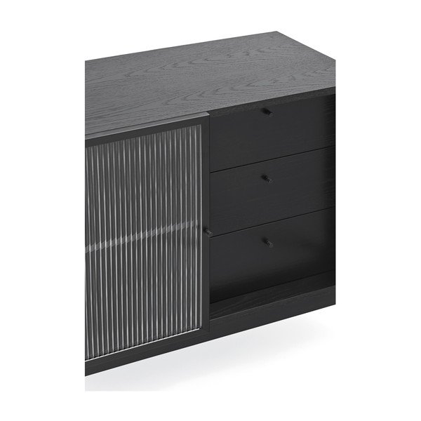 Melna kumode Teulat Blur, platums 180 cm-image-1