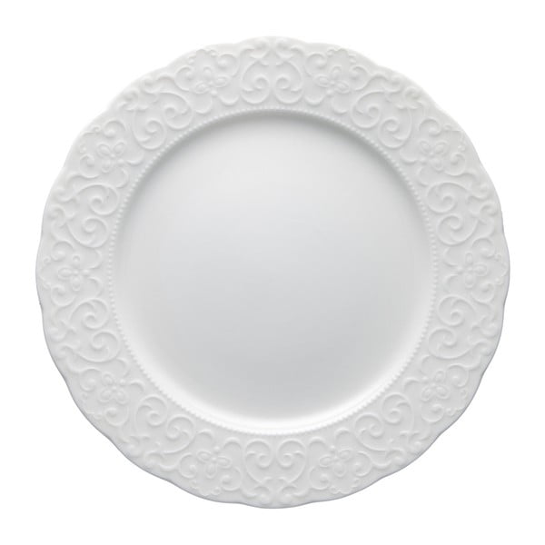 Balts porcelāna šķīvis Brandani Gran Gala, ⌀ 25 cm