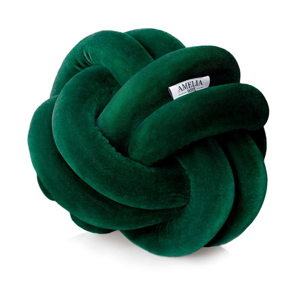 Zaļš dekoratīvais spilvens AmeliaHome Nancy Knot Grey