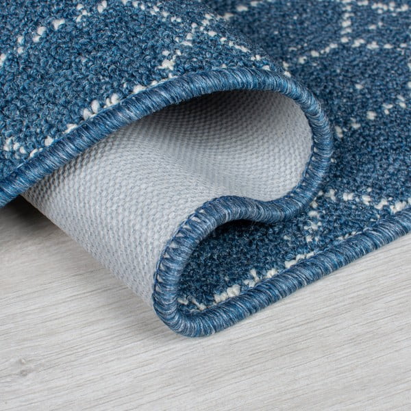 Tumši zils mazgājams celiņa paklājs 57x230 cm Argyll – Flair Rugs-image-2