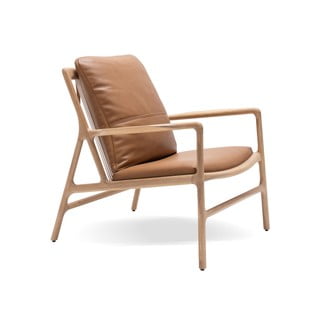 Brūns/dabīga toņa ādas krēsls Dedo – Gazzda