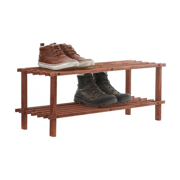 Dabīga toņa ciedra masīvkoka apavu plaukts 74x30x26 cm Parker – Premier Housewares-image-2