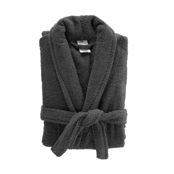 Antracīta pelēks kokvilnas halāts M Tendresse – douceur d'intérieur