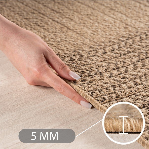 Brūns apaļš iekštelpu un āra paklājs ø 120 cm Timber 1405 – Ayyildiz Carpets-image-2