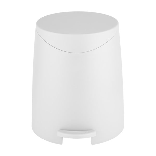 Balta plastmasas atkritumu tvertne ar pedāli 3 l Portes – Allstar-image-2