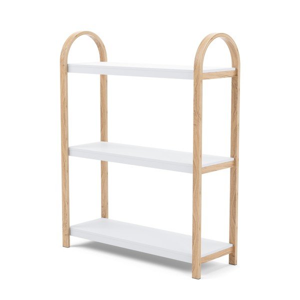 Balts/dabīga toņa plaukts ar eksotiska koka imitāciju 72x90 cm Bellwood – Umbra-image-3