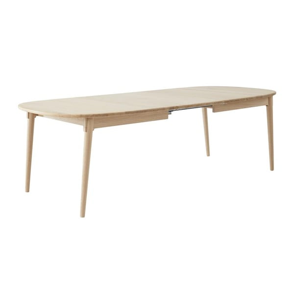 Dabīga toņa ozola masīvkoka izvelkams ēdamgalds 106x184 cm Miro – Hammel Furniture-image-3