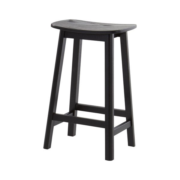 Melna oša masīvkoka bāra taburete (sēdekļa augstums 65 cm) Selene – Jotex-image-2