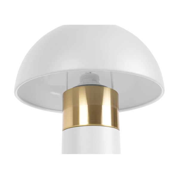 Galda lampa baltā un zelta krāsā Leitmotiv Seta, augstums 26 cm-image-2
