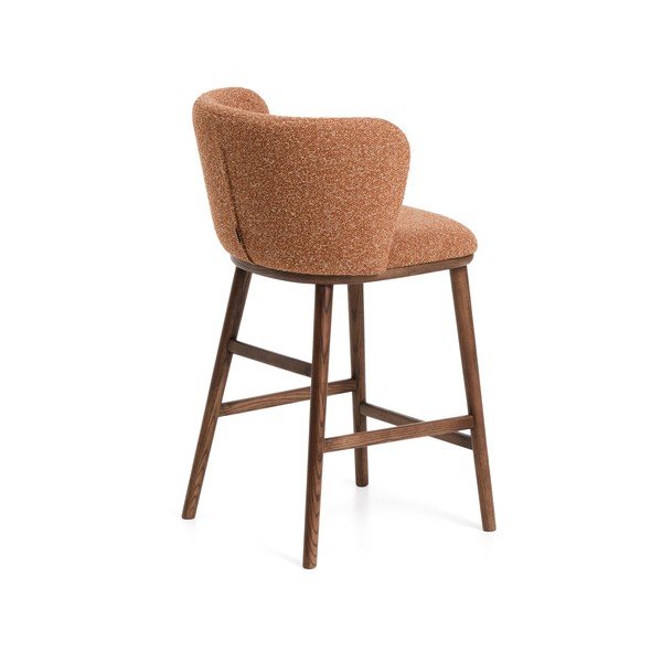 Terakotas oranžs polsterēts bāra krēsls (sēdekļa augstums 65 cm) Ciselia – Kave Home-image-3