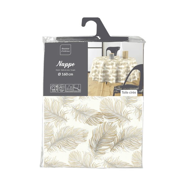 Ar mitru drānu noslaukāms galdauts ø 160 cm Plumina – douceur d'intérieur-image-4