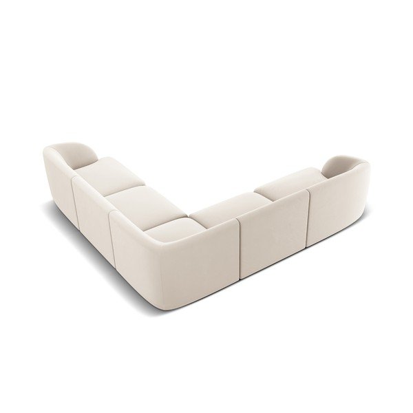 Smilškrāsas samta stūra dīvāns Miley – Micadoni Home-image-3
