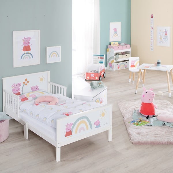 Balta bērnu gulta 70x140 cm Peppa Pig – Roba-image-3