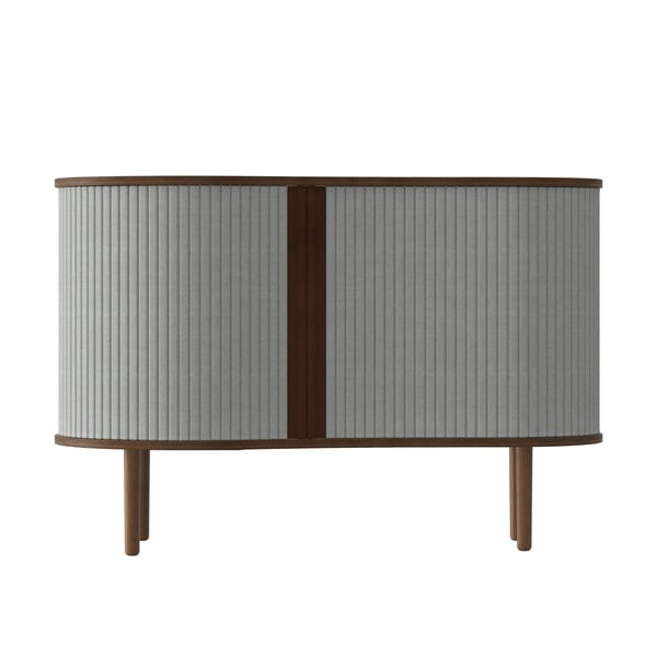 Pelēka/brūna zema kumode ar ozolkoka imitāciju ar bīdāmām durvīm 100x67 cm Audacious – UMAGE-image-3