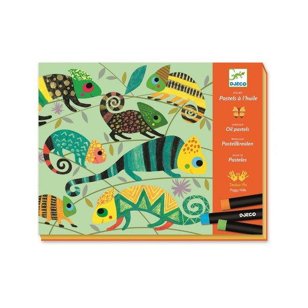 Mākslas komplekts ar eļļas pasteļiem Djeco Atelier Jungle-image-4