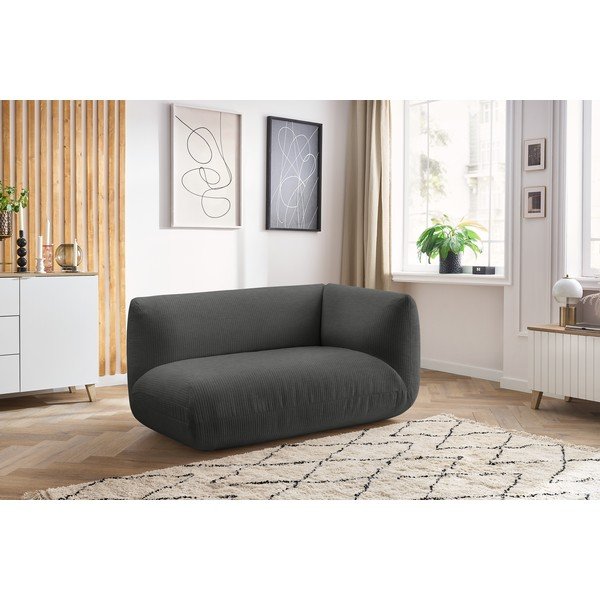Pelēks velveta modulārais dīvāns (ar labo stūri) Lecomte – Bobochic Paris-image-1
