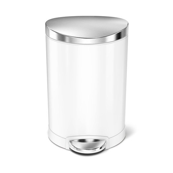 Balta tērauda atkritumu tvertne ar pedāli 6 l – simplehuman-image-4