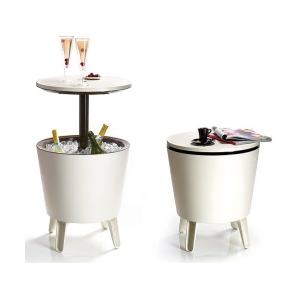 Plastmasas apaļš dārza galds ar ledus paplāti ø 49,5 cm Cool – Keter-image-2