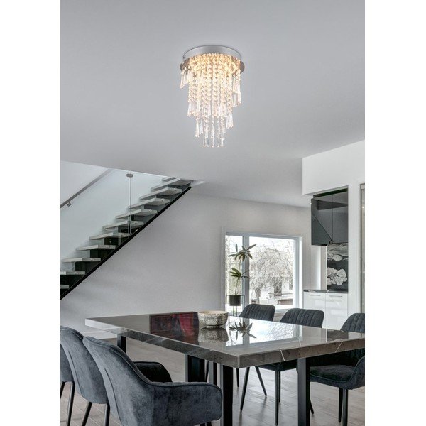 Sudraba krāsas LED griestu lampa ø 30 cm Pomp – Reality-image-1