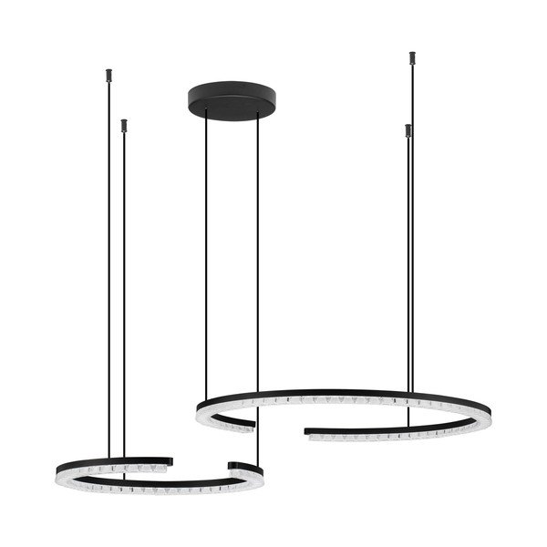 Matēti melna alumīnija LED piekaramā lampa ar regulējamu spilgtumu Greamy – Nova Luce