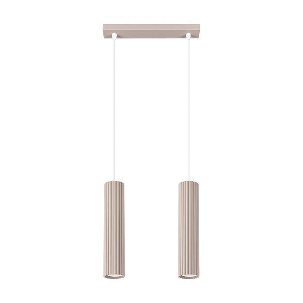 Pelēkbrūna metāla piekaramā lampa Gleam – Sollux