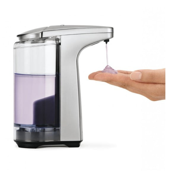 Sudraba krāsas automātiskais ziepju dozators no plastmasas 237 ml – simplehuman-image-3