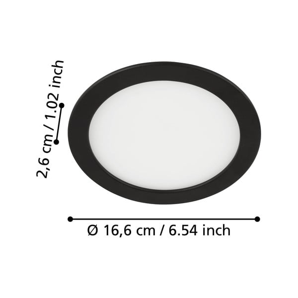 Melna LED/iebūvēta griestu lampa FUEVA 5 – EGLO-image-2