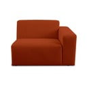 Ķieģeļu sarkans modulārais dīvāns no buklē auduma (ar labo stūri) Roxy – Scandic