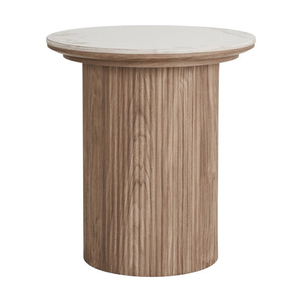 Apaļš sānu galdiņš ar marmora imitācijas galda virsmu ø 45 cm Athens – House Nordic-image-4
