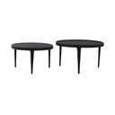 Melni apaļi žurnālgaldiņi (2 gab.) ø 75 cm Tobias – Light & Living