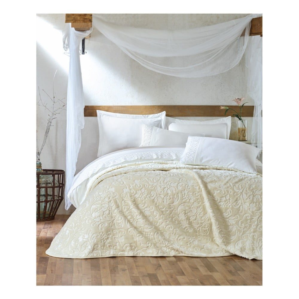 Ranforce kokvilnas divguļamās gultas pārklāju komplekts Kayka, 200 x 220 cm