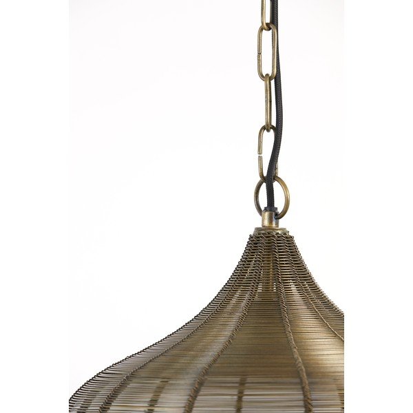 Bronzas krāsas metāla piekaramā lampa ø 36 cm Alvaro – Light & Living-image-3