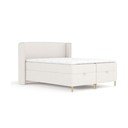 Krēmkrāsas atsperu gulta ar veļas kasti 160x200 cm Monpelli – Maison de Rêve