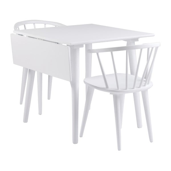 Balts gumijkoka ēdamistabas krēsls Rowico Carmen-image-3