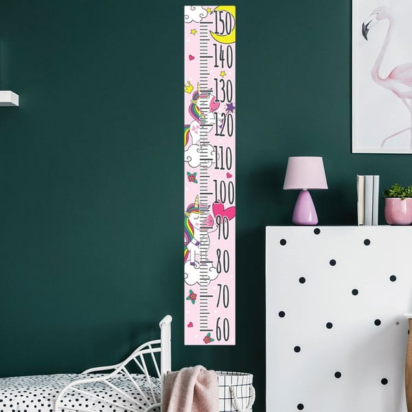 Durvju/sienas bērnu uzlīme ar mērlentes motīvu 15x100 cm Unicorns – Ambiance-image-2