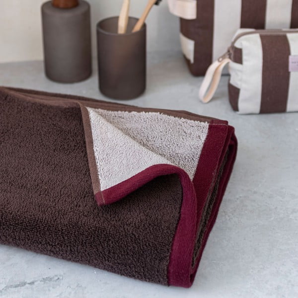 Brūns frotē dvielis no organiskās kokvilnas  50x90 cm Soft – Mette Ditmer Denmark-image-1