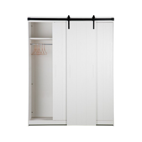 Balta korpusa konstrukcija ar bīdāmām durvīm WOOOD Luuk-image-4