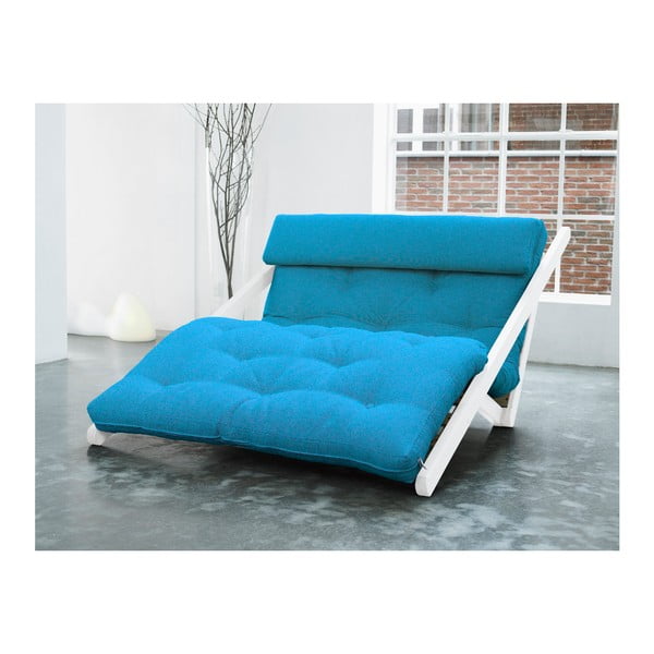 Karup Figo atpūtas krēsls, balts/horizonta zils, 120 cm