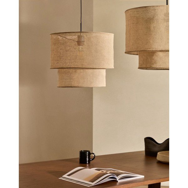 Bēšs abažūrs ø 40 cm Mariela – Kave Home-image-1