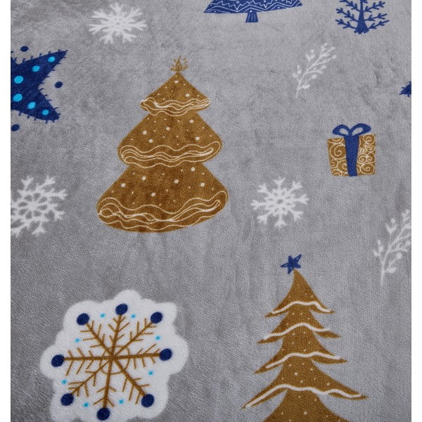 Pelēka vienguļamā mikroplīša gultas veļa 140x200 cm Natale – My House-image-4