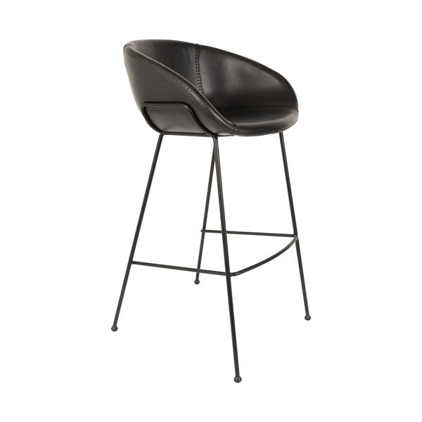 2 melnu bāra krēslu komplekts Zuiver Feston, sēdekļa augstums 76 cm