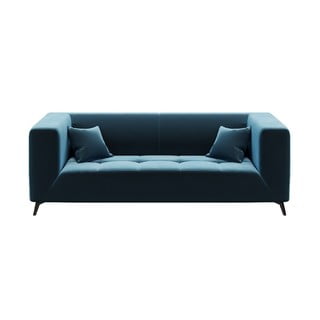 Zils samta dīvāns MESONICA Toro, 217 cm